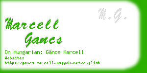 marcell gancs business card